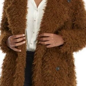 New Directions® Toffee Brown Poodle Jacket Size PL NWT MSRP $88